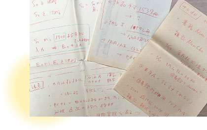 注意書きのメモ用紙の写真